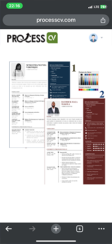Capture d'écran Process CV 2